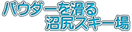 パウダーを滑る 　　　沼尻スキー場