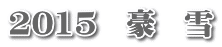 2015　豪　雪