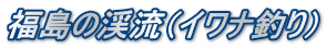 福島の渓流（イワナ釣り）