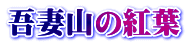 吾妻山の紅葉