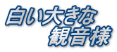 白い大きな 　　　観音様